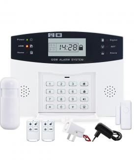 BR-9908 Home Security GSM Alarm systems LCD Display Wired Siren Kit SIM SMS Alarm