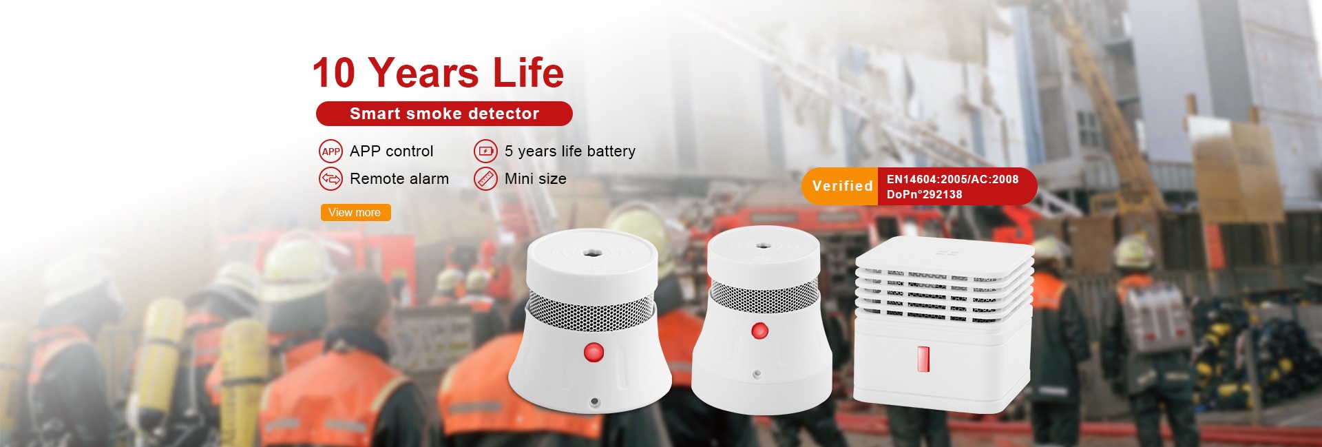 5 Years Battery Standalone Smoke Alarm Sensor Detector Mini Smoke Leak Detector 