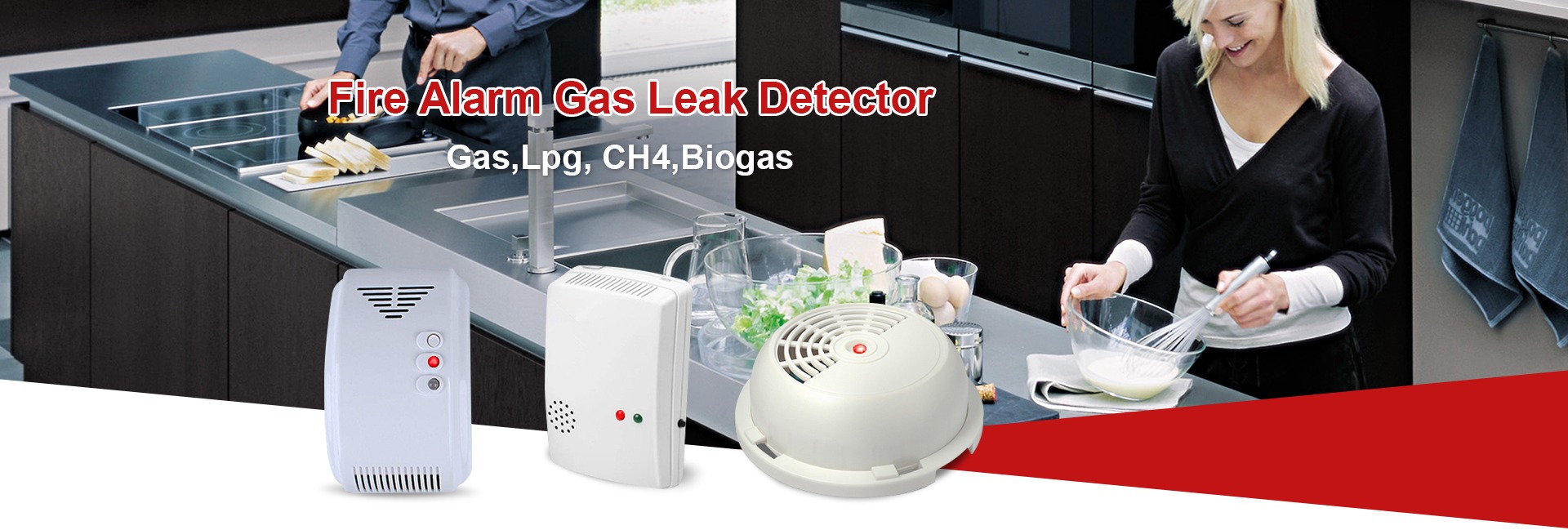 Independent LPG Gas Detector in Alarm AC220V Gas Leak Sensor Kitchen Gas Detector Price For Home Sec