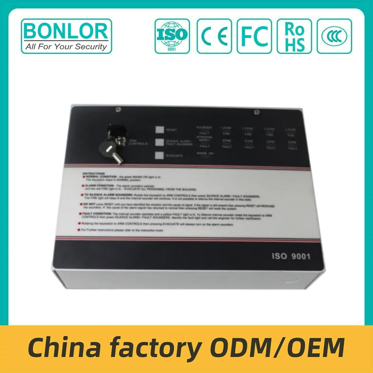 BR-Z6 Fire Protection Equipment Fire Detection and Alarm System 6/8 Zone Conventional Fire Alarm Control Panels