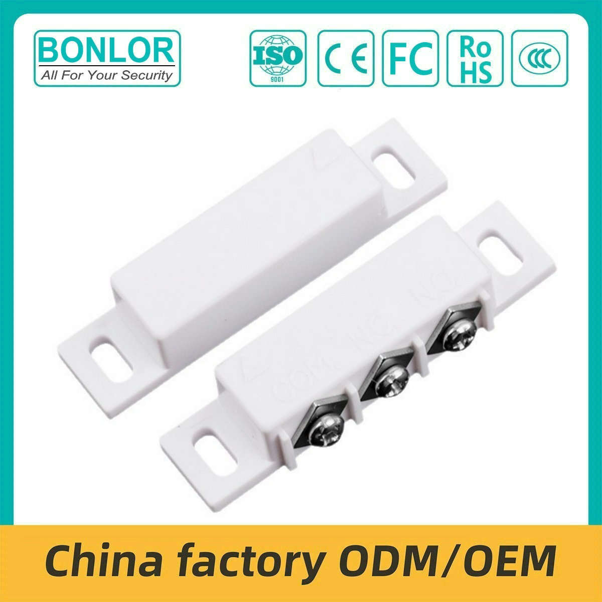 BR-31B  Wired Exposed Window and Wooden Door Magnetic Alarm, Magnetic Switch Anti-theft Sensor