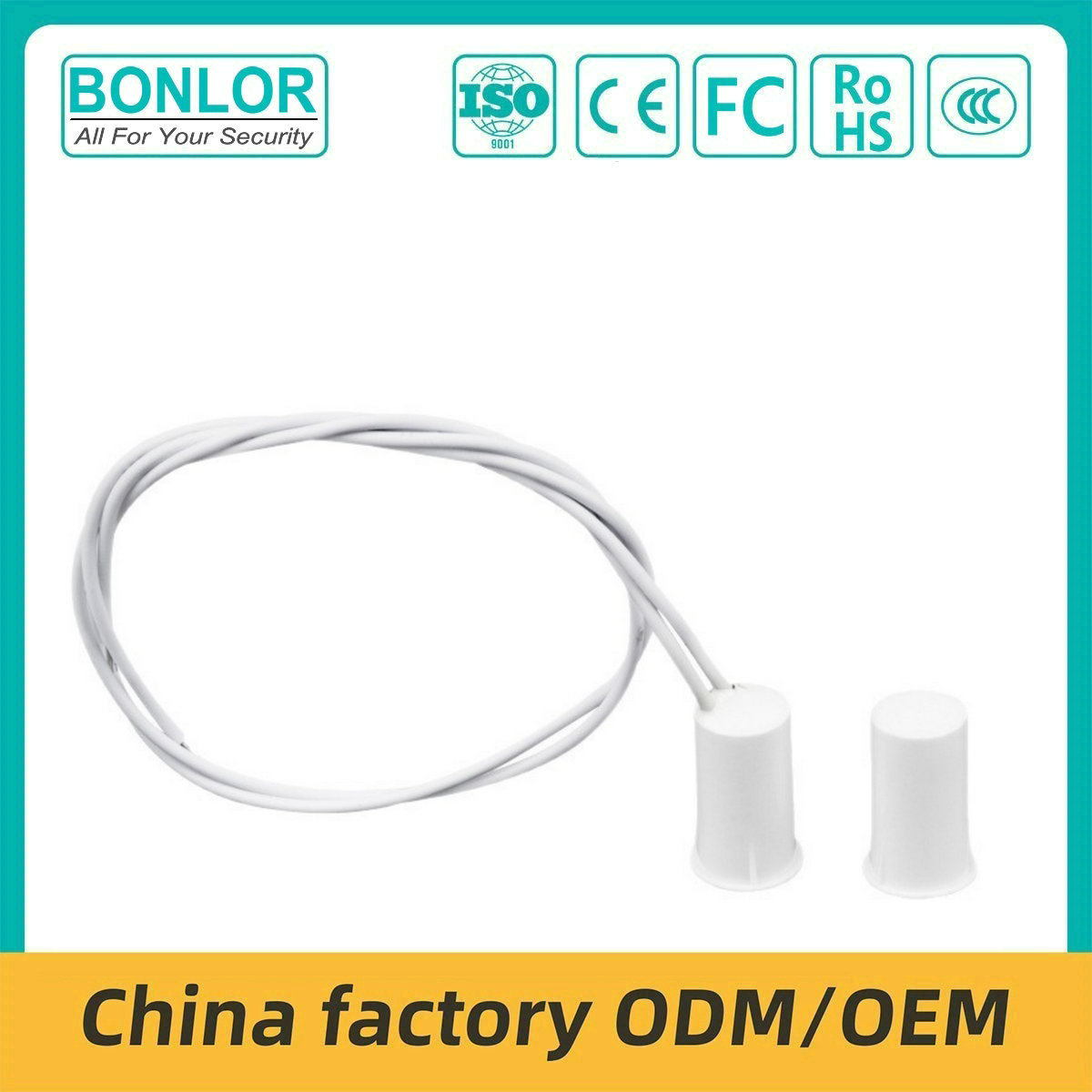 BR-33  Wired Door Window Sensor Magnetic Reed Switch NC Recessed for Home Alarm 