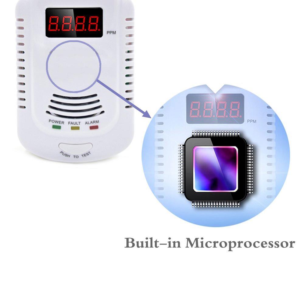 Home Standalone Plug-In Combustible Gas Detector LPG LNG Coal Natural Gas Leak Alarm Sensor Voice Warning Alarm Sensor