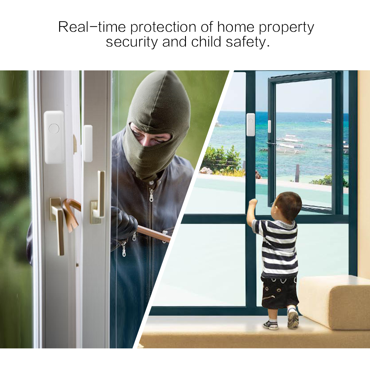 Wireless  433mhz  Door Sensor Window Open Detector with SOS Button Work with Home Security Alarm System