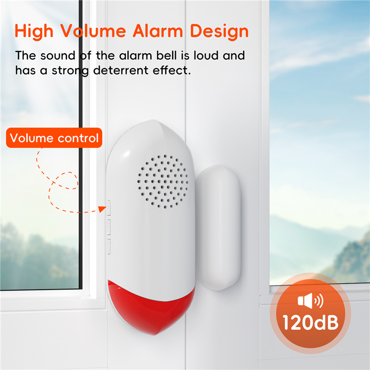 Wireless Anti-Theft Wifi Tuya Smart App Home Security System Open Magnetic Door Window Entry Alarm Single Sensor With Siren
