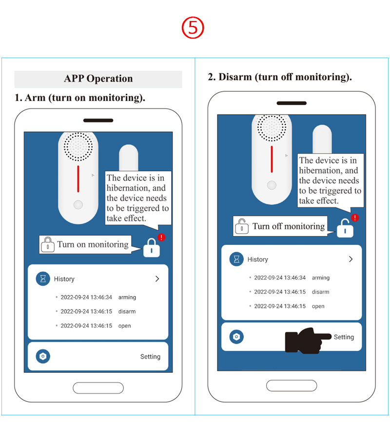 Tuya Smart WiFi GSM Magnetic Door Sensor Alarm/Door Window Entry Alarm Work With Alexa Google Home and IFTTT