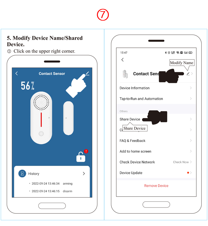 Tuya Smart WiFi GSM Magnetic Door Sensor Alarm/Door Window Entry Alarm Work With Alexa Google Home and IFTTT