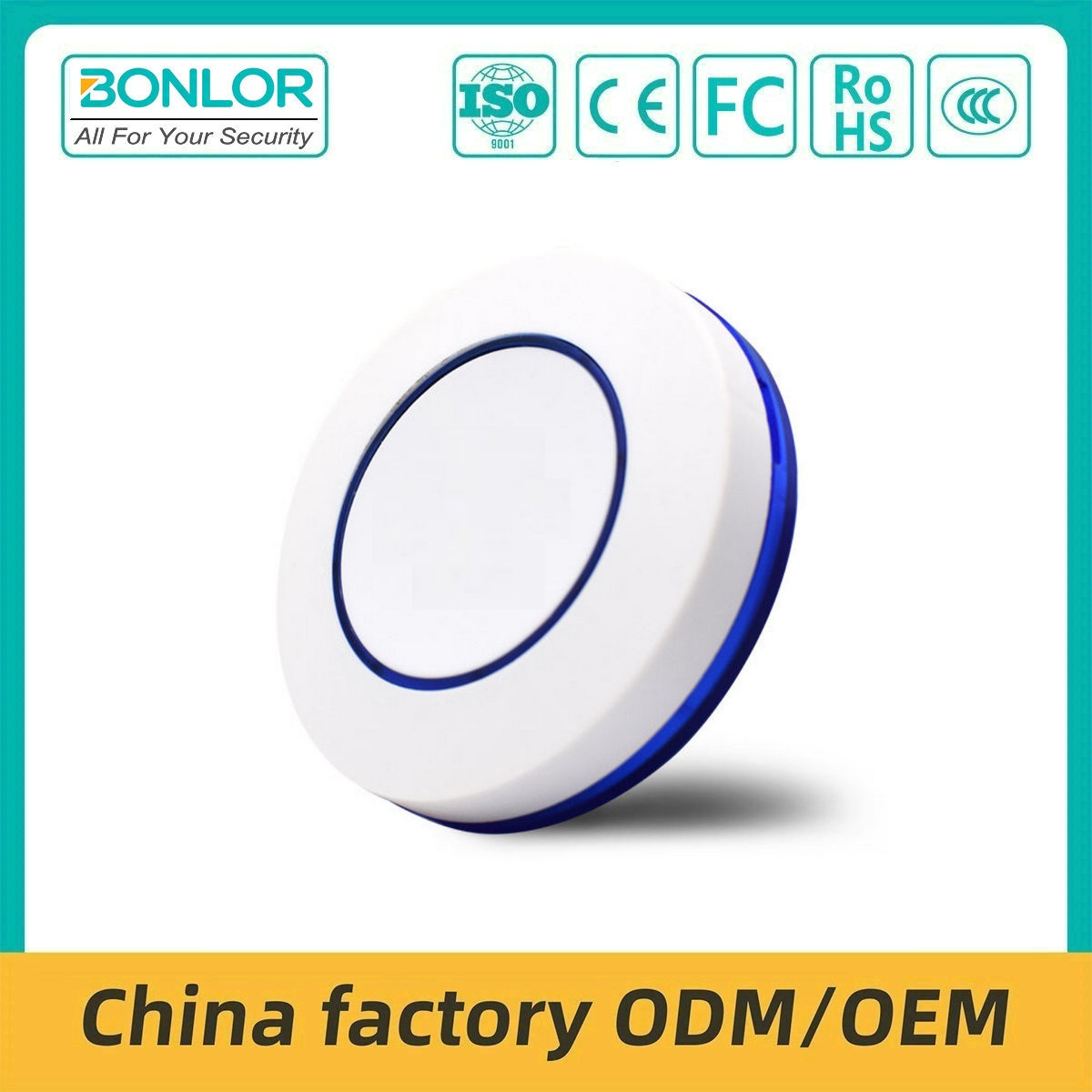 SF-S5 Round Shape Button RF Transmitter Wireless Remote Control 433 MHz EV1527 Roundness Design Remote Key Sticky Wall Panel