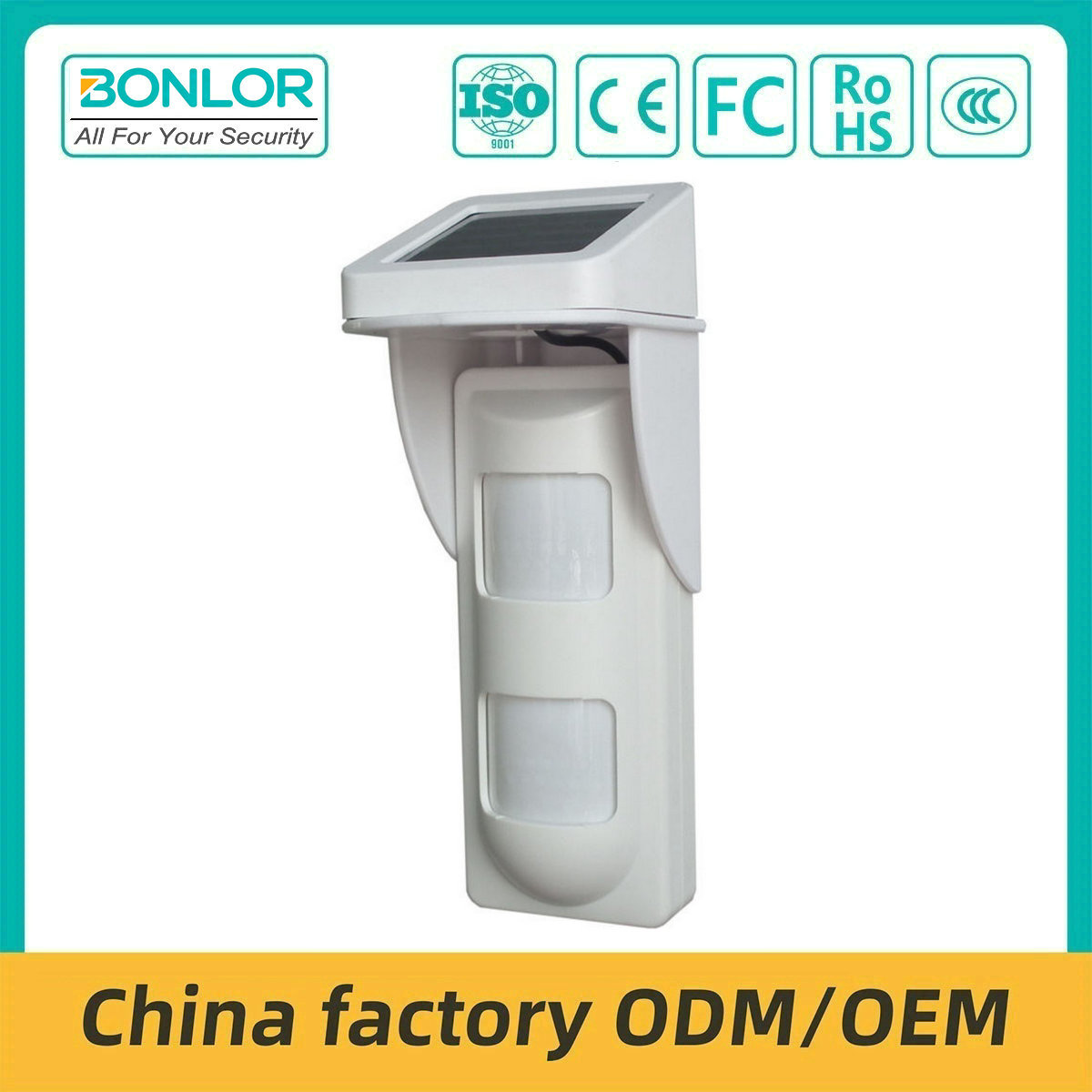 SF-40W Outdoor Solar Smart Dual Infrared Detector Outdoor Waterproof Infrared Al