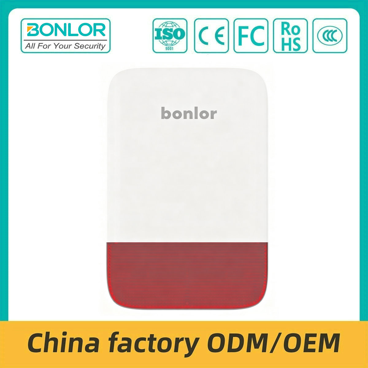 SF-105W  Wireless Outdoor Siren 433MHz Home Alarm Security System Solar Charing Panel Optional