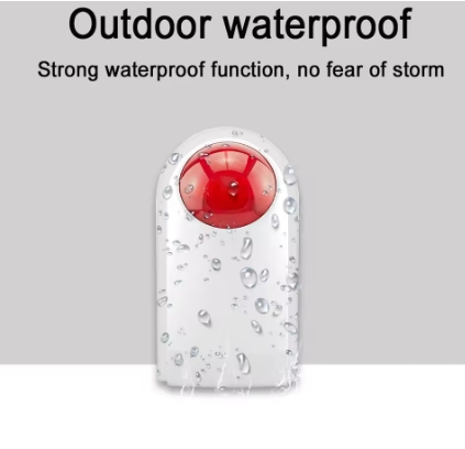 Outdoor Waterproof Wireless Alarm System 120db Hight Decibel Home Alarm System Security Strobe Light Sensor Intelligent Security
