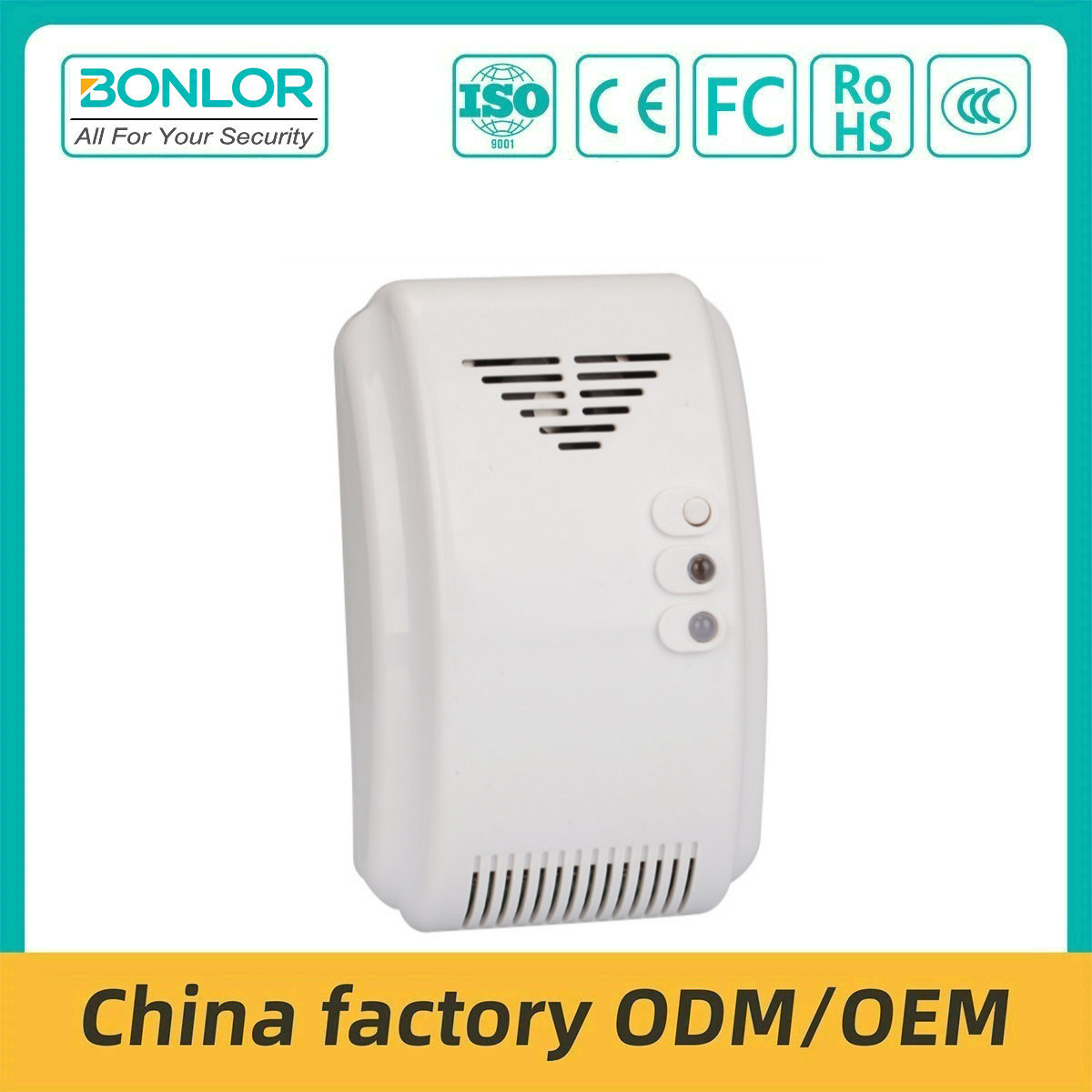SF-933 Standalone Gas Detector with Base 12V DC Pulse Voltage and Relay for Alarm Security Systems