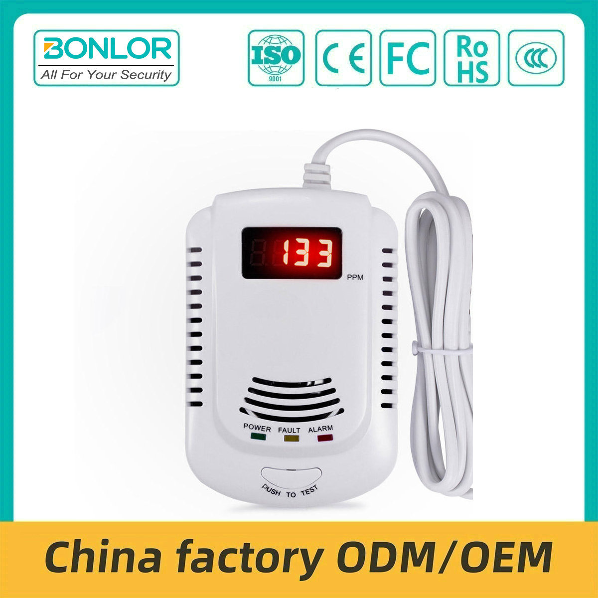 SF-934 Gas Leakage Alarm Detector Senzor Gaz Detector Gas Leakage Detector with Voice Alarm AC 90V-240V 50-60Hz